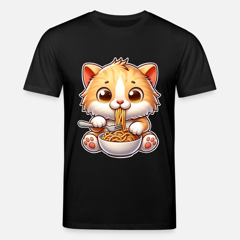Kitten Spaghetti Pasta - Stanley/Stella CREATOR Unisex Organic T-Shirt - black