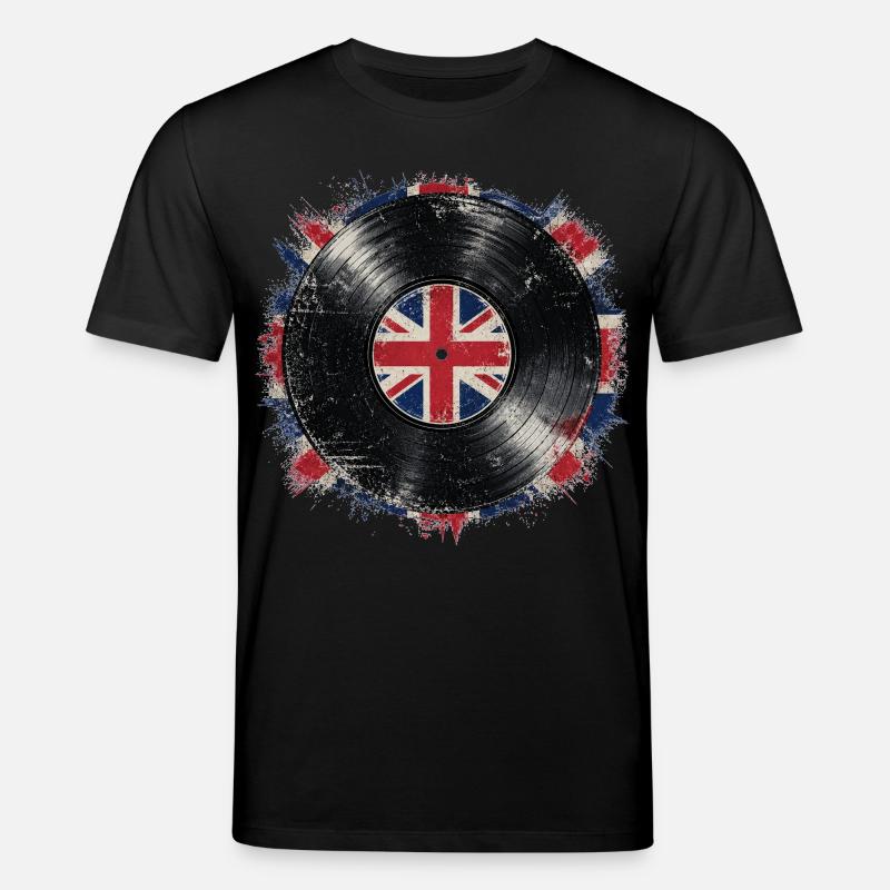 Drapeau britannique en vinyle - T-shirt bio CREATOR Stanley/Stella Unisexe - noir