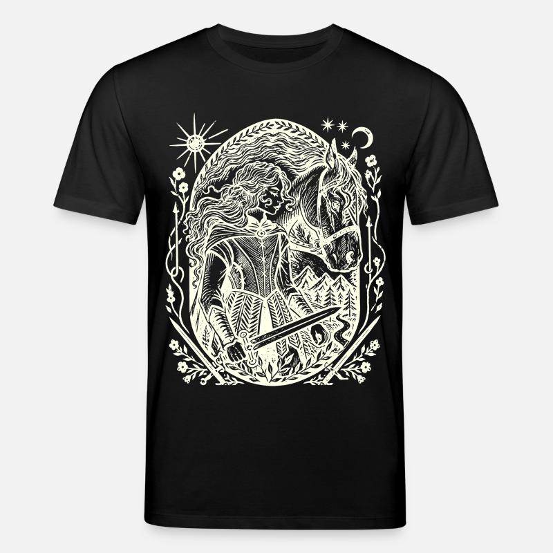 Moonlight Forest Magic Circle - Stanley/Stella CREATOR Unisex Organic T-Shirt - black