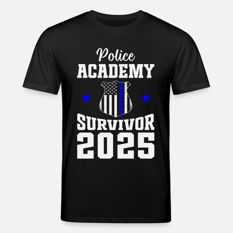 Polizeiakademie Überlebende 2025 Abschlusspolizei - Stanley/Stella Unisex Bio-T-Shirt CREATOR  - Schwarz
