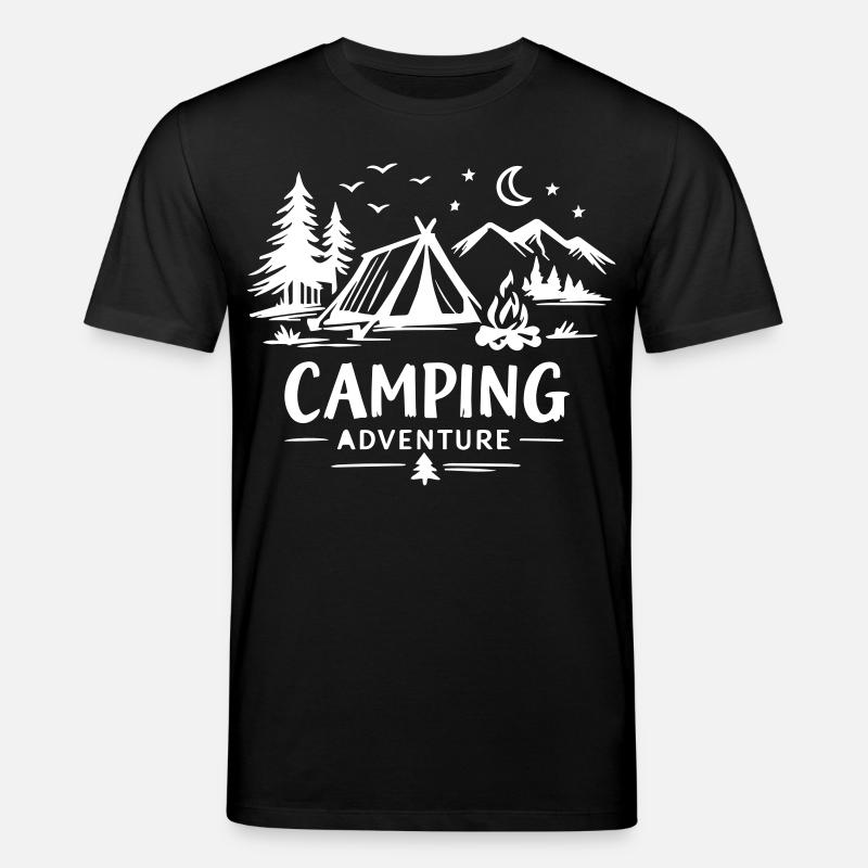 Camping Aventure - T-shirt bio CREATOR Stanley/Stella Unisexe - noir