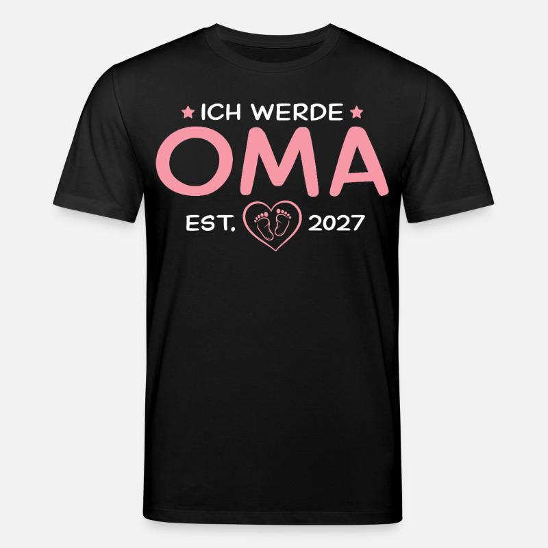 Ich werde Oma 2027 – Stolze Großmutter - Stanley/Stella Unisex Bio-T-Shirt CREATOR  - Schwarz