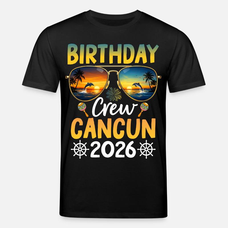Équipe d’anniversaire Cancún 2026 - T-shirt bio CREATOR Stanley/Stella Unisexe - noir