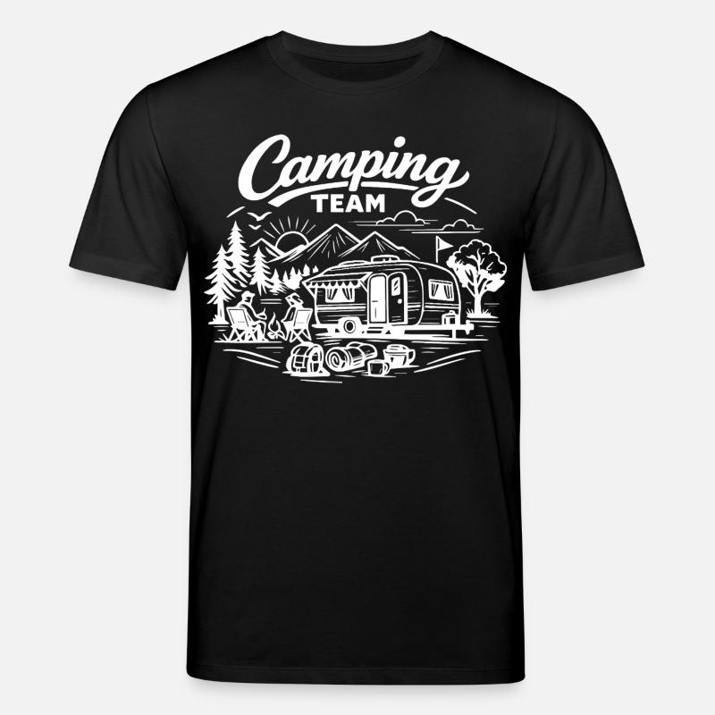 Camping Team Wagon - T-shirt bio CREATOR Stanley/Stella Unisexe - noir