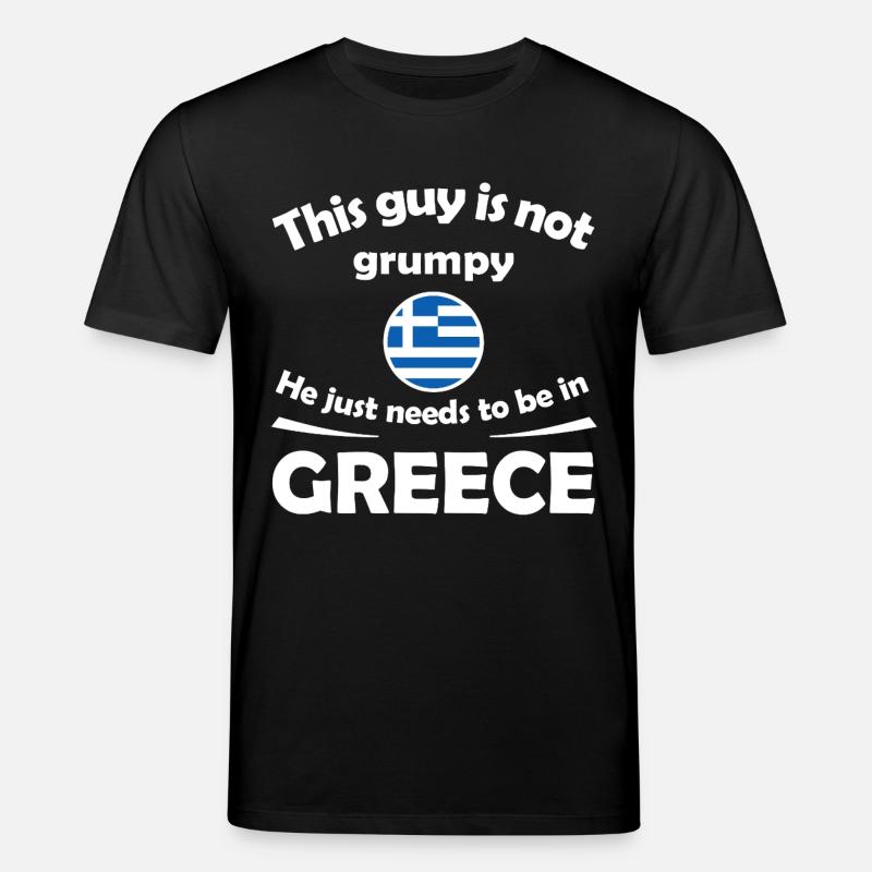 Not Grumpy Greek Vibe Tee - Stanley/Stella Unisex Bio-T-Shirt CREATOR  - Schwarz