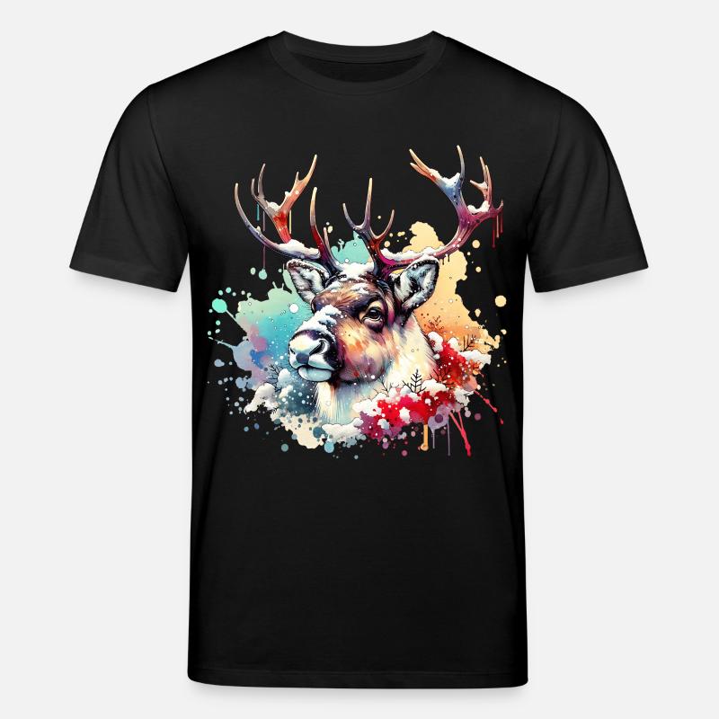 Rentier Geschenk - Stanley/Stella Unisex Bio-T-Shirt CREATOR - Schwarz