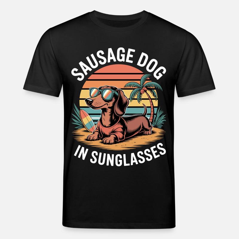 Teckel de plage - T-shirt bio CREATOR Stanley/Stella Unisexe - noir