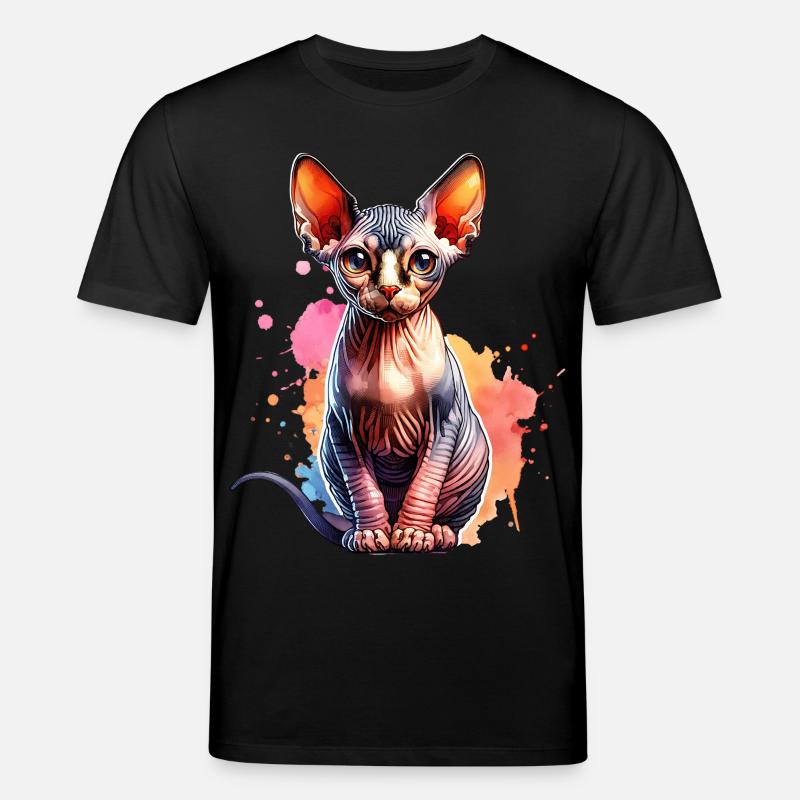 Sphynx Cat Gift - Stanley/Stella CREATOR Unisex Organic T-Shirt - black