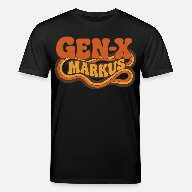 Logo rétro Gen-X Markus - T-shirt bio CREATOR Stanley/Stella Unisexe - noir