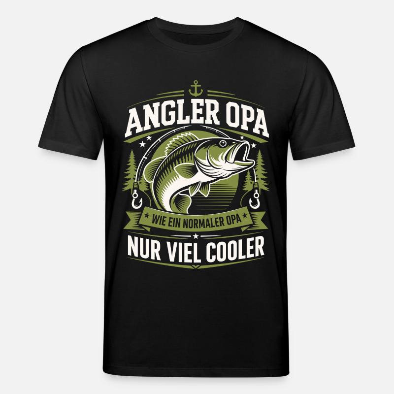 Angler Opa Viel Cooler - Stanley/Stella Unisex Bio-T-Shirt CREATOR  - Schwarz