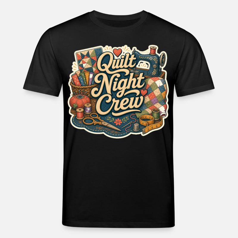 Quilt Night Crew - Stanley/Stella Unisex Bio-T-Shirt CREATOR  - Schwarz