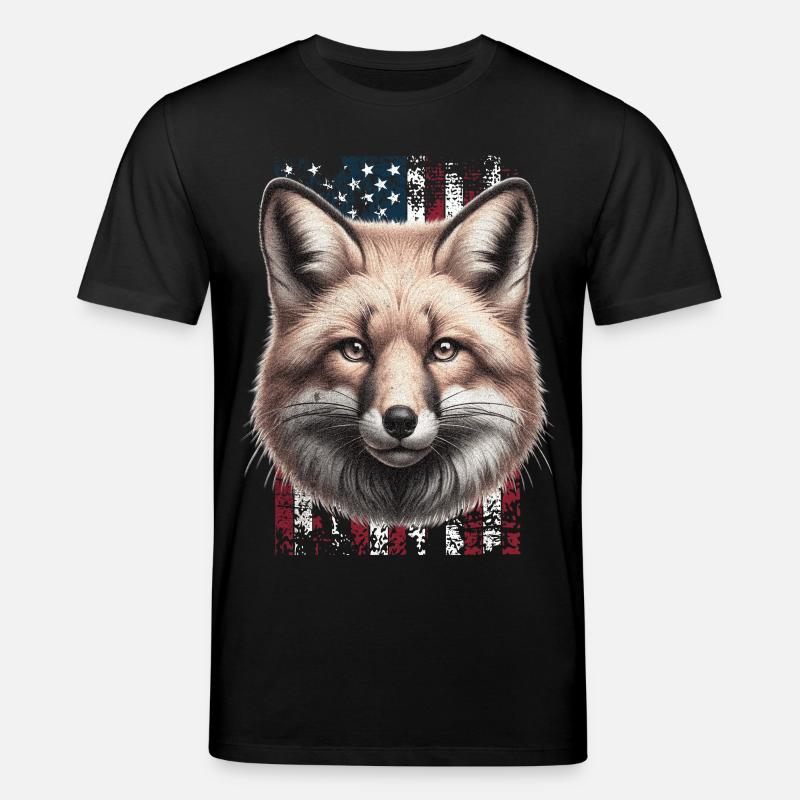 Fox US Red Fox Fox - T-shirt bio CREATOR Stanley/Stella Unisexe - noir