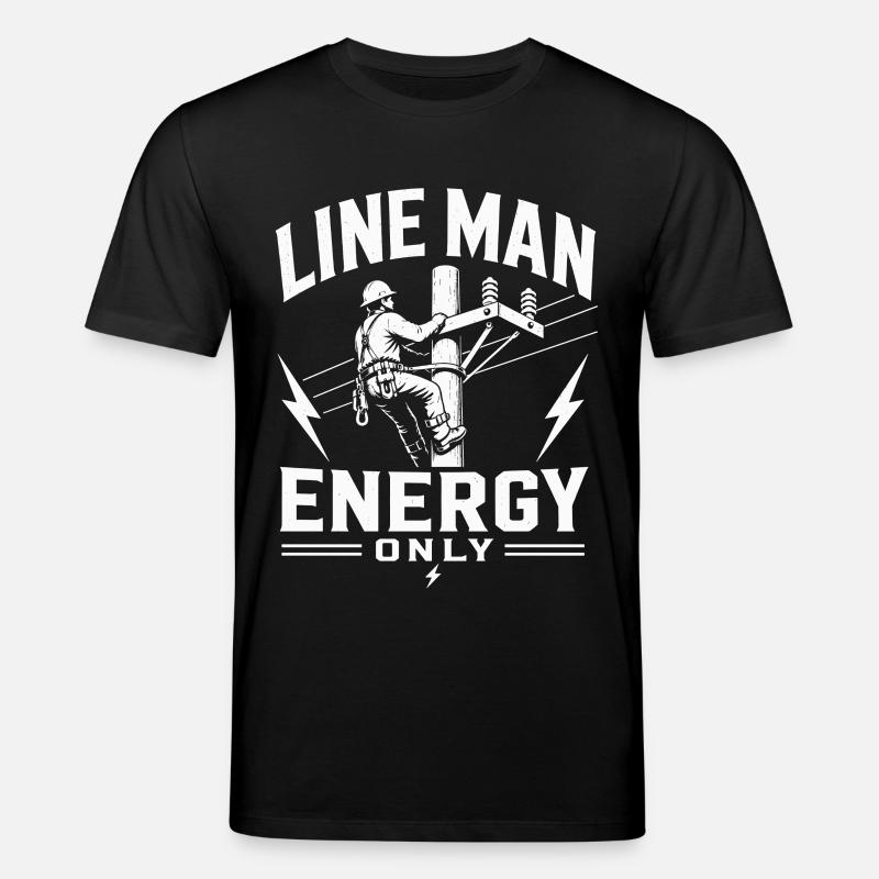 Technik Ingenieur Elektriker Lineman Design - Stanley/Stella Unisex Bio-T-Shirt CREATOR - Schwarz