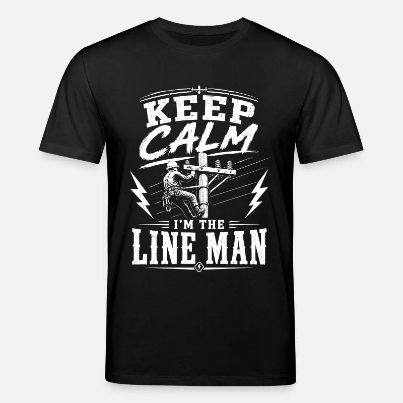 Strom Techniker Lineman Ingenieur Design - Stanley/Stella Unisex Bio-T-Shirt CREATOR  - Schwarz