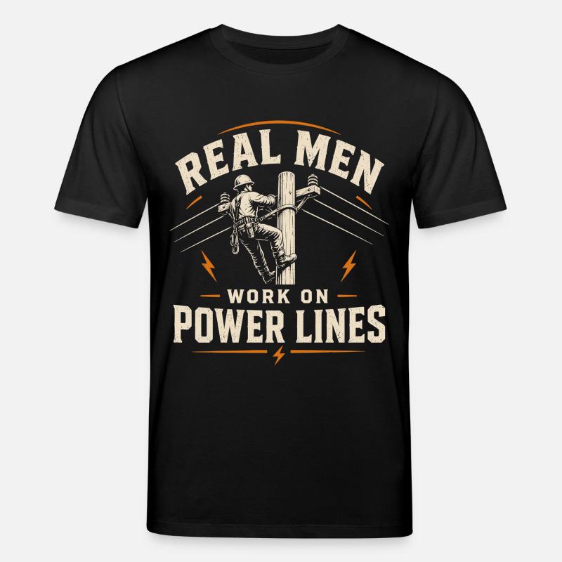 Electrician Engineer Technology Cable Design - Stanley/Stella CREATOR Unisex Organic T-Shirt - black