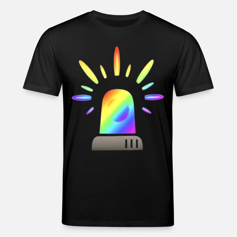 Regenbogen Sirene Warnleuchte - Stanley/Stella Unisex Bio-T-Shirt CREATOR  - Schwarz