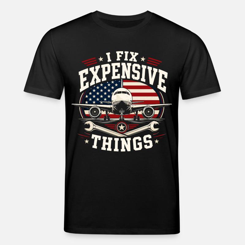 Flugzeugtechniker Instandhaltung Luftfahrt - Stanley/Stella Unisex Bio-T-Shirt CREATOR - Schwarz
