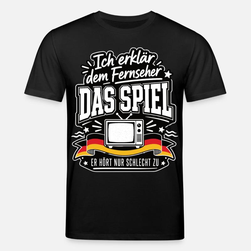 Fernseher braucht heute Coachingpflicht - Stanley/Stella Unisex Bio-T-Shirt CREATOR  - Schwarz