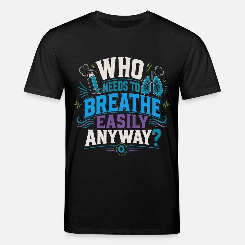 Asthme Asthmatiques - T-shirt bio CREATOR Stanley/Stella Unisexe - noir