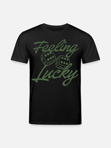 Feeling Lucky Dice Script - Stanley/Stella CREATOR Unisex Organic T-Shirt - black