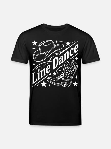 Line Dance Cowboy Flair - Stanley/Stella CREATOR Unisex Organic T-Shirt - black