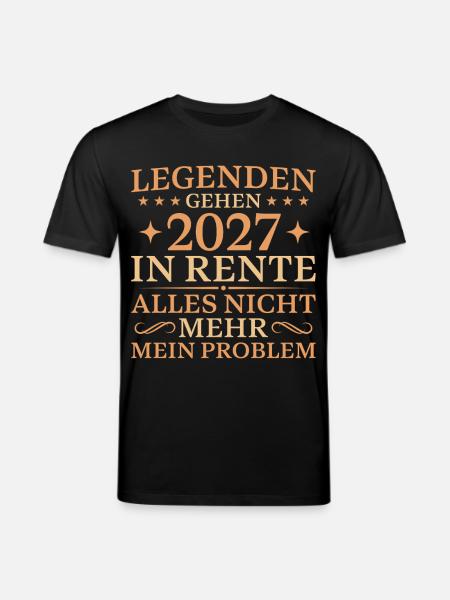 Rentner 2027 Abschied Kollege Ruhestand - Stanley/Stella Unisex Bio-T-Shirt CREATOR  - Schwarz
