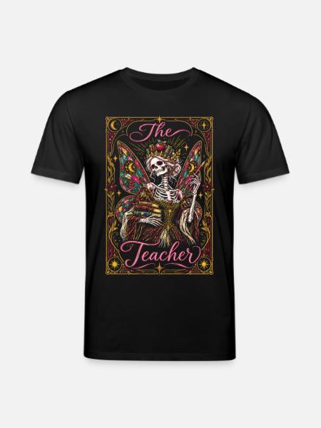 Das Lehrer-Karten-Feenkern-Skelett - Stanley/Stella Unisex Bio-T-Shirt CREATOR - Schwarz