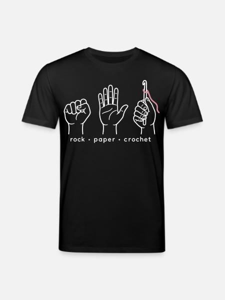 Stein Papier Häkeln - Stanley/Stella Unisex Bio-T-Shirt CREATOR - Schwarz