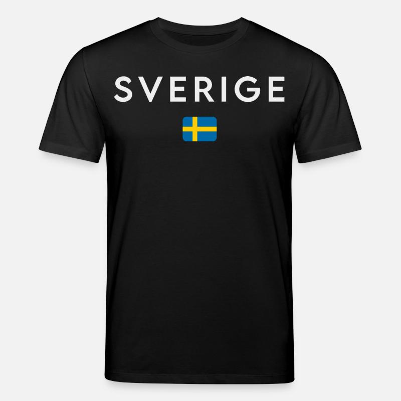 Drapeau de la Suède - T-shirt bio CREATOR Stanley/Stella Unisexe - noir