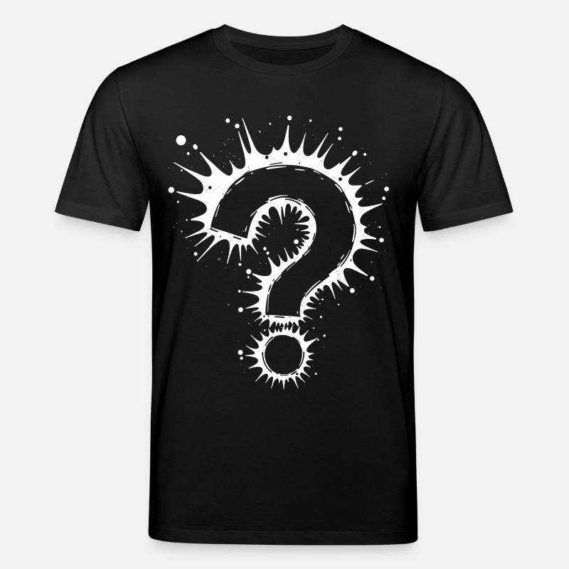 What Question Mark Splash - Stanley/Stella CREATOR Unisex Organic T-Shirt - black