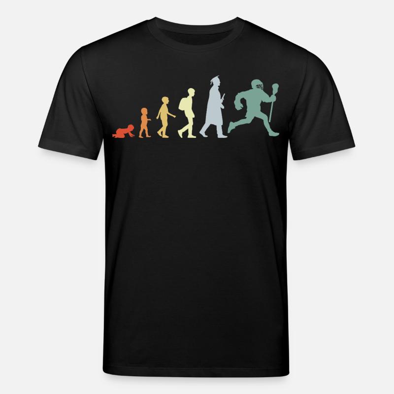 Évolution d’un joueur de crosse - T-shirt bio CREATOR Stanley/Stella Unisexe - noir