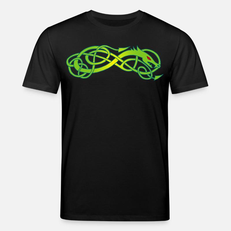 Serpent celte vert - T-shirt bio CREATOR Stanley/Stella Unisexe - noir