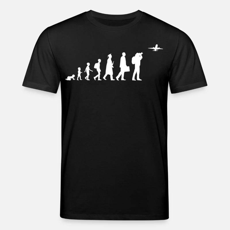 Evolution Flugzeugliebhaber - Stanley/Stella Unisex Bio-T-Shirt CREATOR - Schwarz