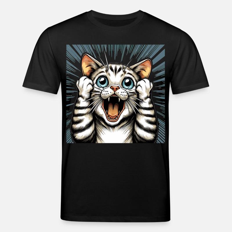 Chat choqué chat chat cadeau - T-shirt bio CREATOR Stanley/Stella Unisexe - noir