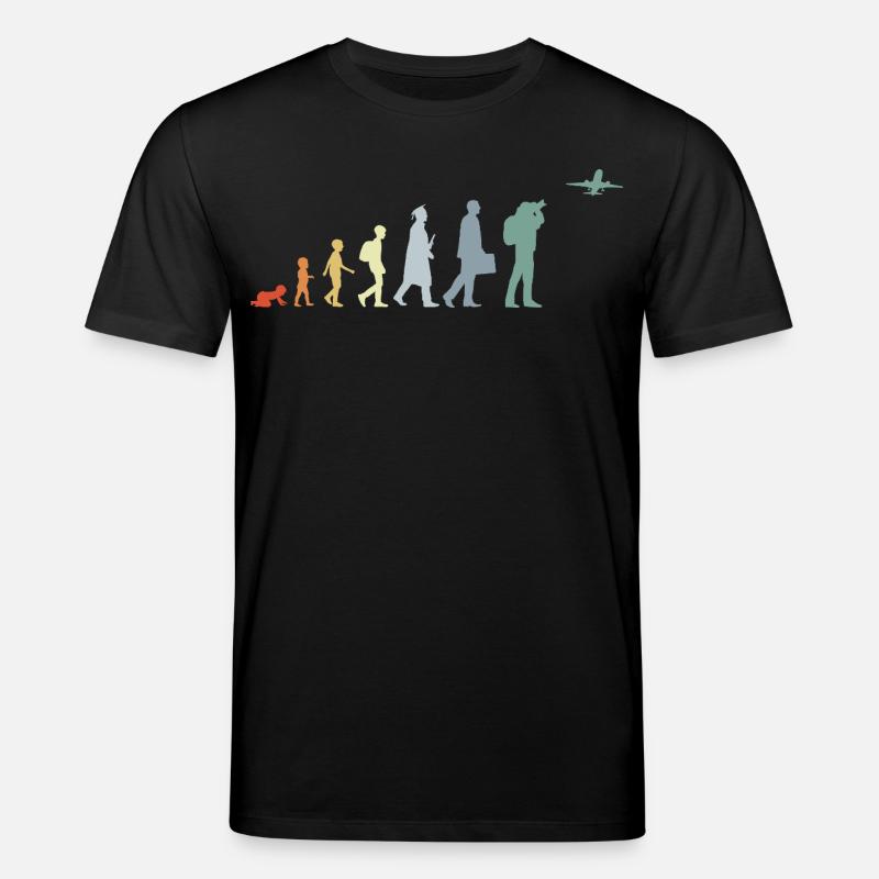 Évolution de l’observateur d’avion - T-shirt bio CREATOR Stanley/Stella Unisexe - noir