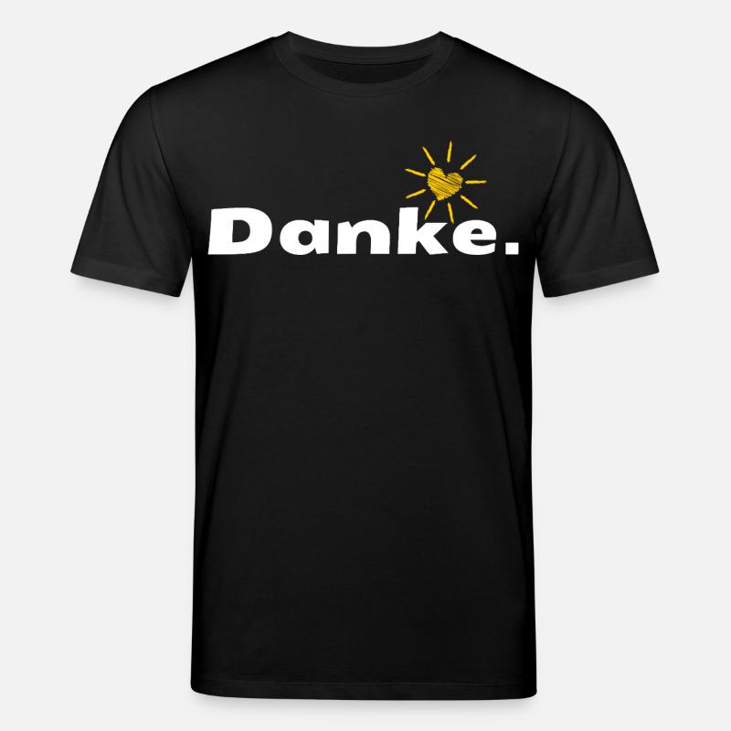 Danke HerzSonne Typografie - Stanley/Stella Unisex Bio-T-Shirt CREATOR  - Schwarz