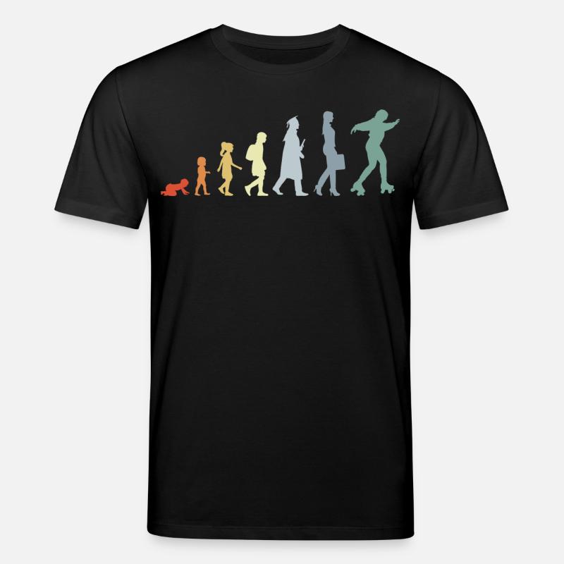 Évolution du patineur à roulettes - T-shirt bio CREATOR Stanley/Stella Unisexe - noir