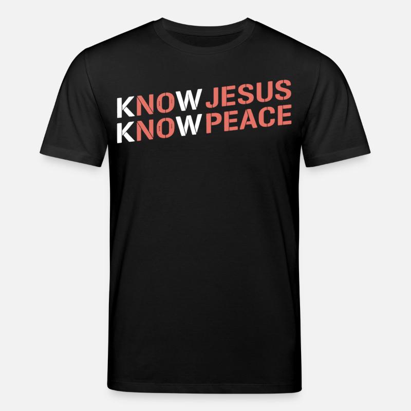 Know Jesus Know Peace Gradient - Stanley/Stella Unisex Bio-T-Shirt CREATOR  - Schwarz