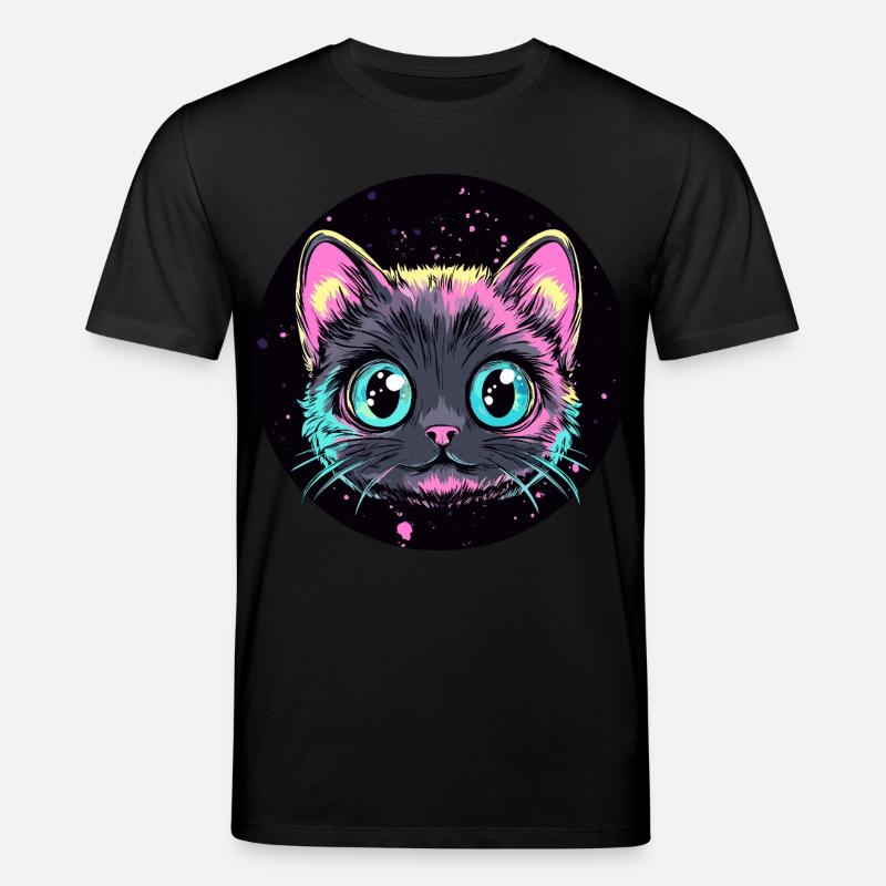 Neon Katze Pop Art - Stanley/Stella Unisex Bio-T-Shirt CREATOR  - Schwarz