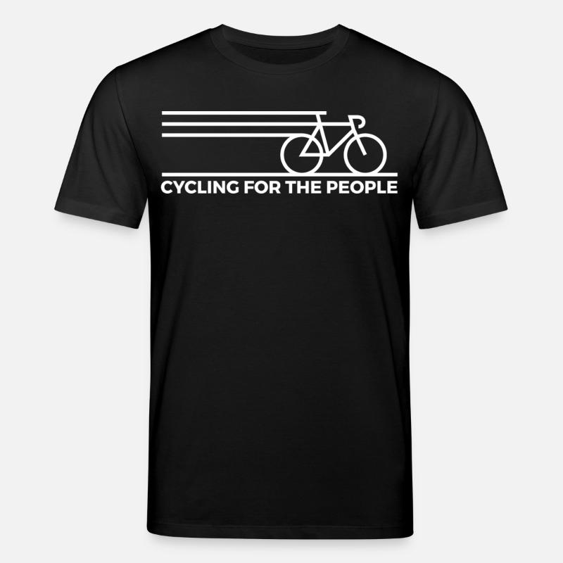 Dynamisches Fahrrad-Line-Art-Design - Stanley/Stella Unisex Bio-T-Shirt CREATOR  - Schwarz