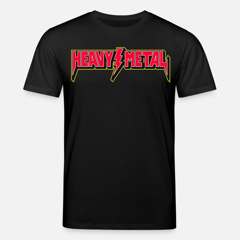 Heavy Metal Emblem mit Blitz - Stanley/Stella Unisex Bio-T-Shirt CREATOR  - Schwarz