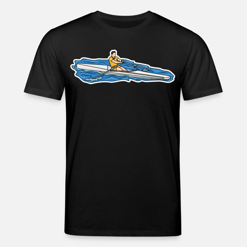 Ruderer Skizze - Stanley/Stella Unisex Bio-T-Shirt CREATOR  - Schwarz