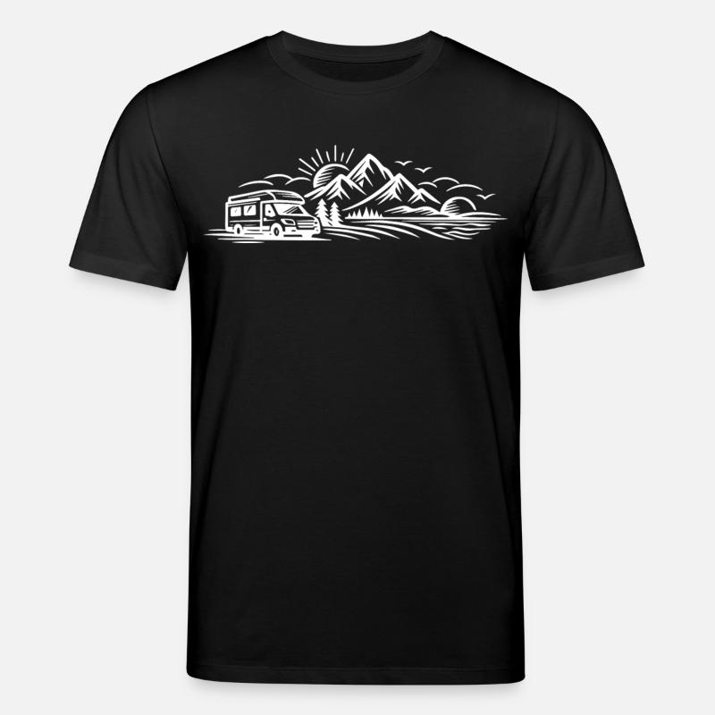 Campingauto Landschaft  - Stanley/Stella Unisex Bio-T-Shirt CREATOR  - Schwarz
