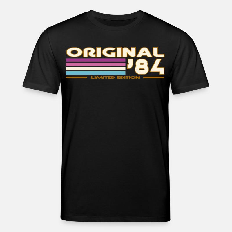 Originale 84 Pastellstreifen - Stanley/Stella Unisex Bio-T-Shirt CREATOR  - Schwarz