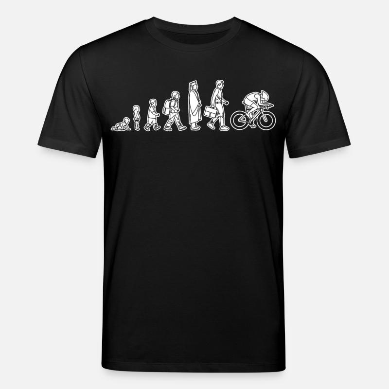 Evolution eines Radfahrers - Stanley/Stella Unisex Bio-T-Shirt CREATOR  - Schwarz
