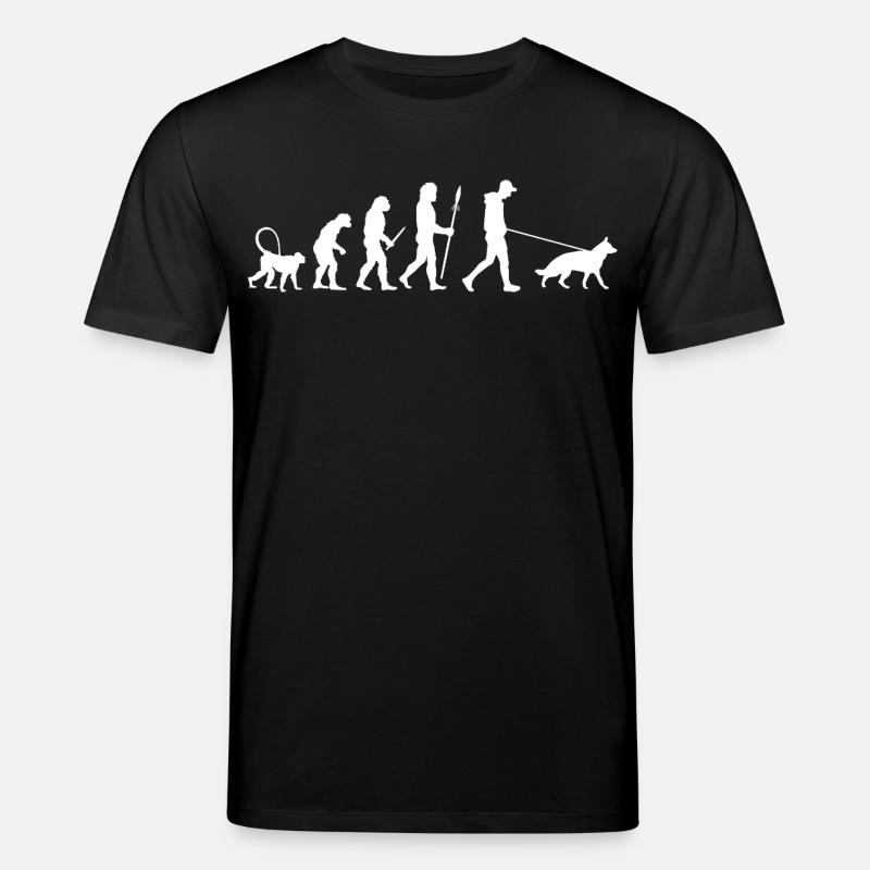 Evolution German Shepherd - Stanley/Stella CREATOR Unisex Organic T-Shirt - black