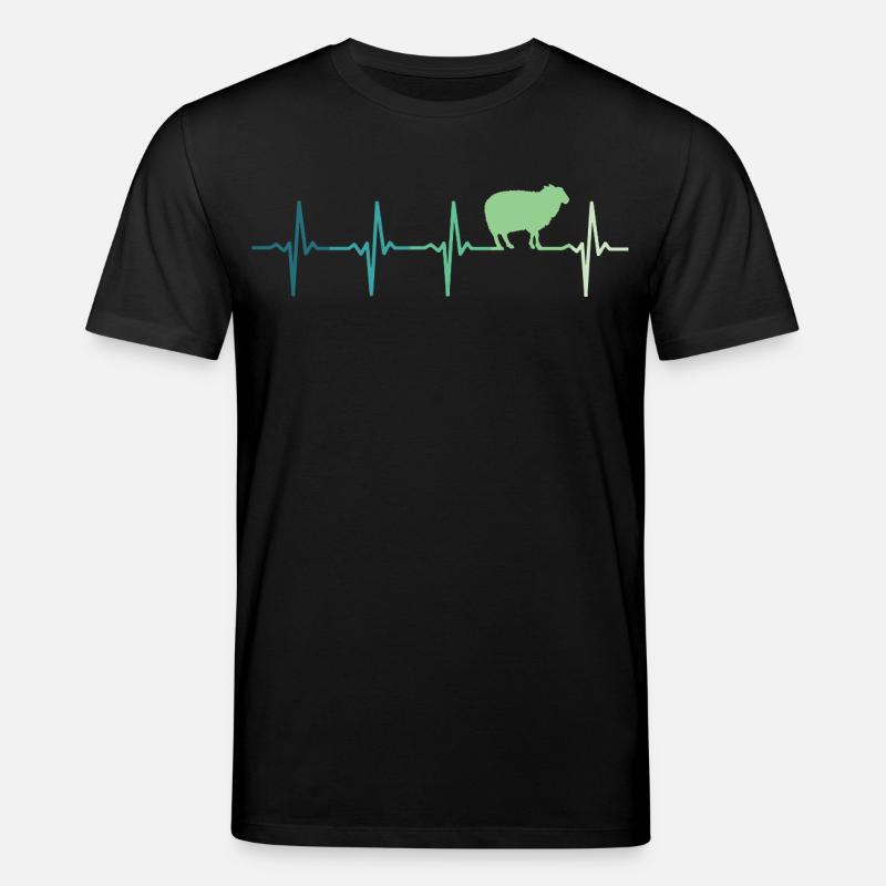 Schafsherzschlag Schaf, Schaf, Schaf - Stanley/Stella Unisex Bio-T-Shirt CREATOR  - Schwarz