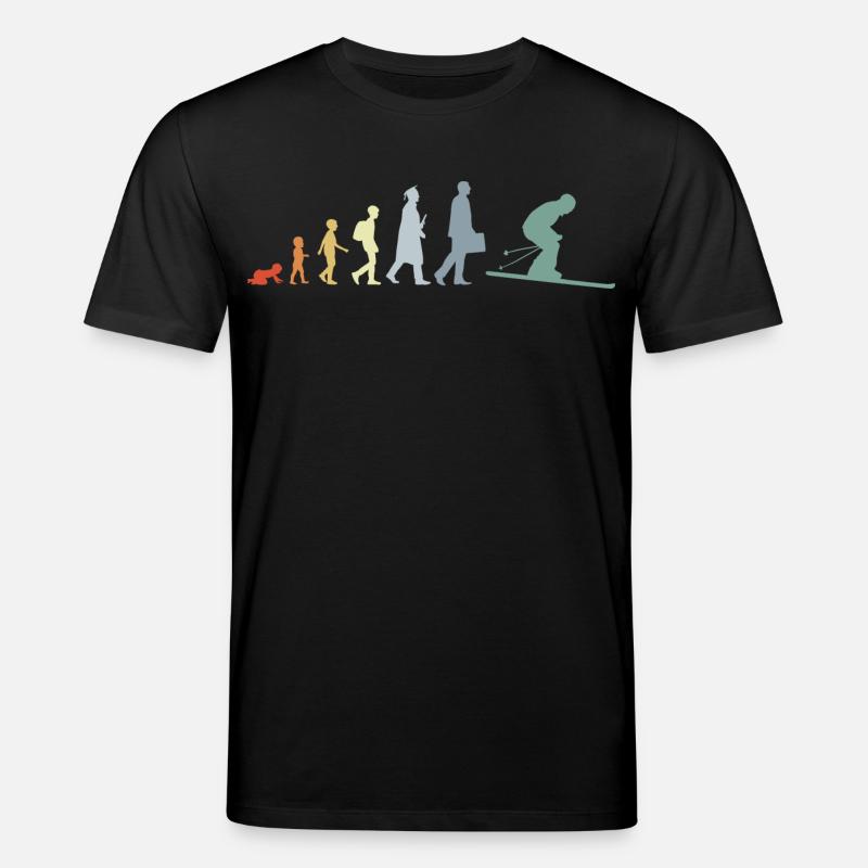 Évolution du ski - T-shirt bio CREATOR Stanley/Stella Unisexe - noir