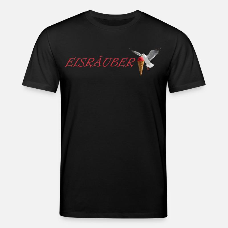 Eisräuber Design mit fliegender Möwe - Stanley/Stella Unisex Bio-T-Shirt CREATOR  - Schwarz