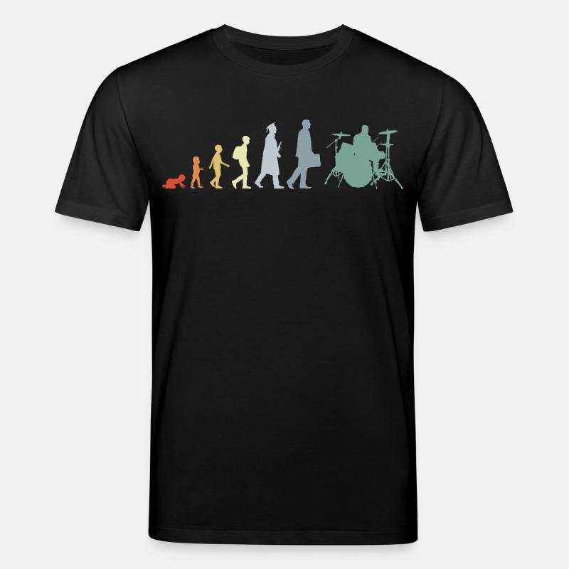 Évolution du batteur - T-shirt bio CREATOR Stanley/Stella Unisexe - noir